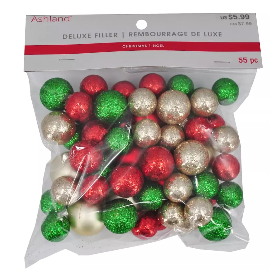 New ⭐ Glittery Red, Green & Gold Decorative Ball Filler by Ashland® 🔔 4 New ⭐ Glittery Red, Green & Gold Decorative Ball Filler by Ashland® 🔔 - Image 2