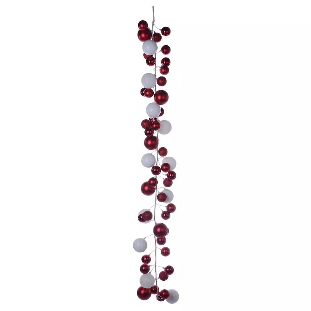Coupon 🥰 6ft. Red & White Ball Ornament Garland by Ashland® 🤩 4 Coupon 🥰 6ft. Red & White Ball Ornament Garland by Ashland® 🤩 - Image 2
