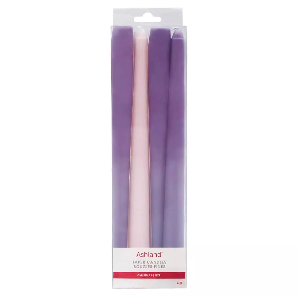 Flash Sale π― Christmas Purple & Pink Taper Candles by Ashland®, 4ct. β 3 Flash Sale π― Christmas Purple & Pink Taper Candles by Ashland®, 4ct. β