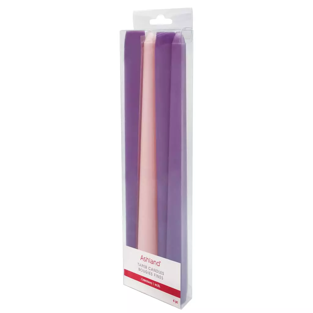 Flash Sale π― Christmas Purple & Pink Taper Candles by Ashland®, 4ct. β 6 Flash Sale π― Christmas Purple & Pink Taper Candles by Ashland®, 4ct. β - Image 4