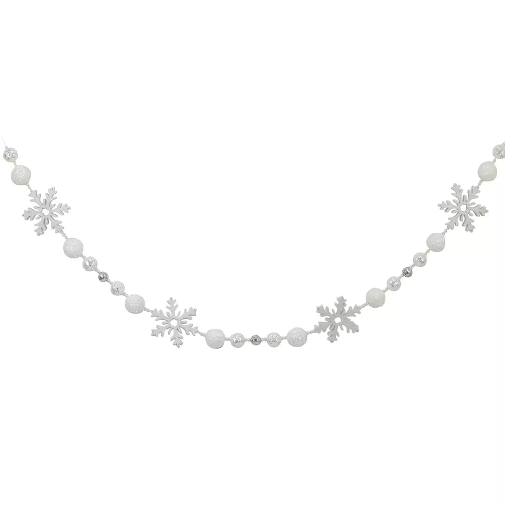 Brand new ⭐ 6ft. White Snowflake & Ball Garland by Ashland® 🎁 3 Brand new ⭐ 6ft. White Snowflake & Ball Garland by Ashland® 🎁