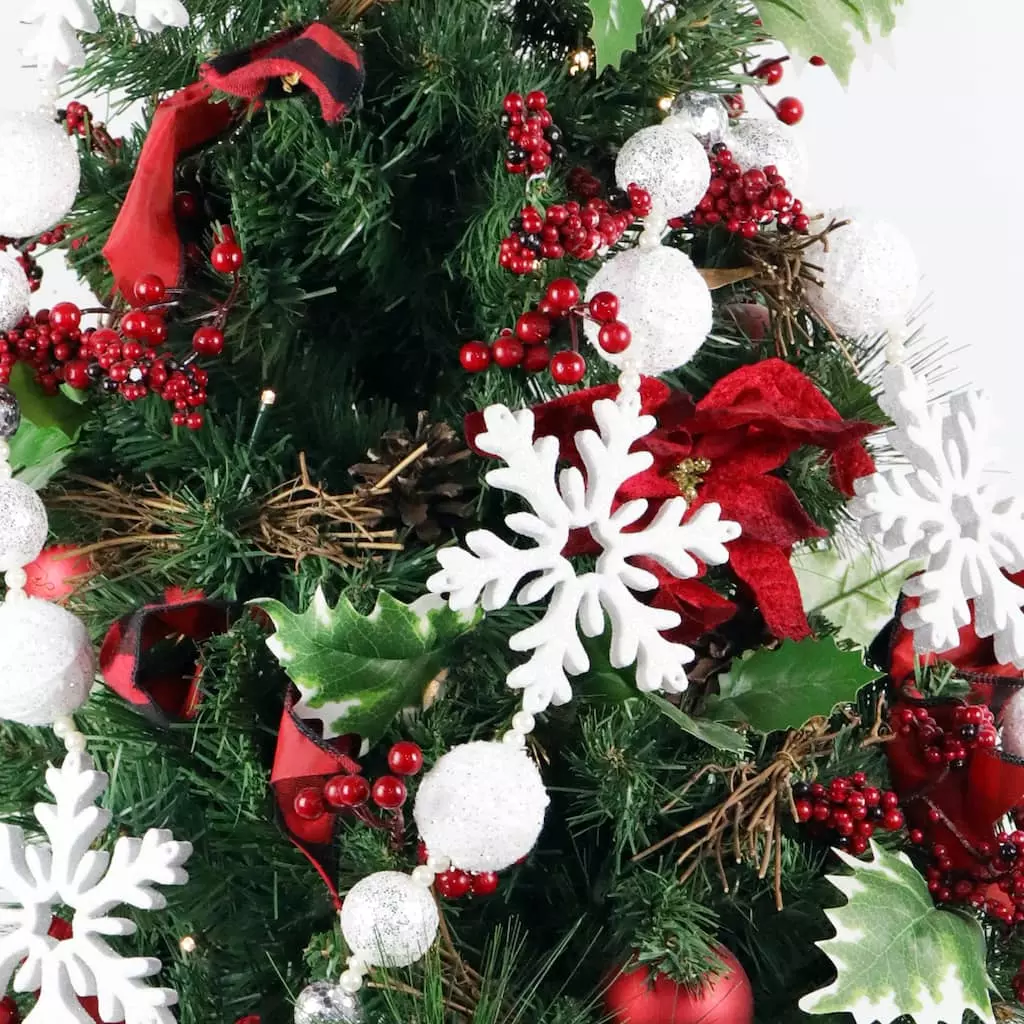 Brand new ⭐ 6ft. White Snowflake & Ball Garland by Ashland® 🎁 4 Brand new ⭐ 6ft. White Snowflake & Ball Garland by Ashland® 🎁 - Image 2