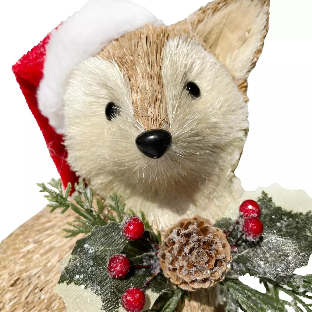 Discount π 9" Fox with Santa Hat Natural Décor Accent by Ashland® π 5 Discount π 9" Fox with Santa Hat Natural Décor Accent by Ashland® π - Image 3