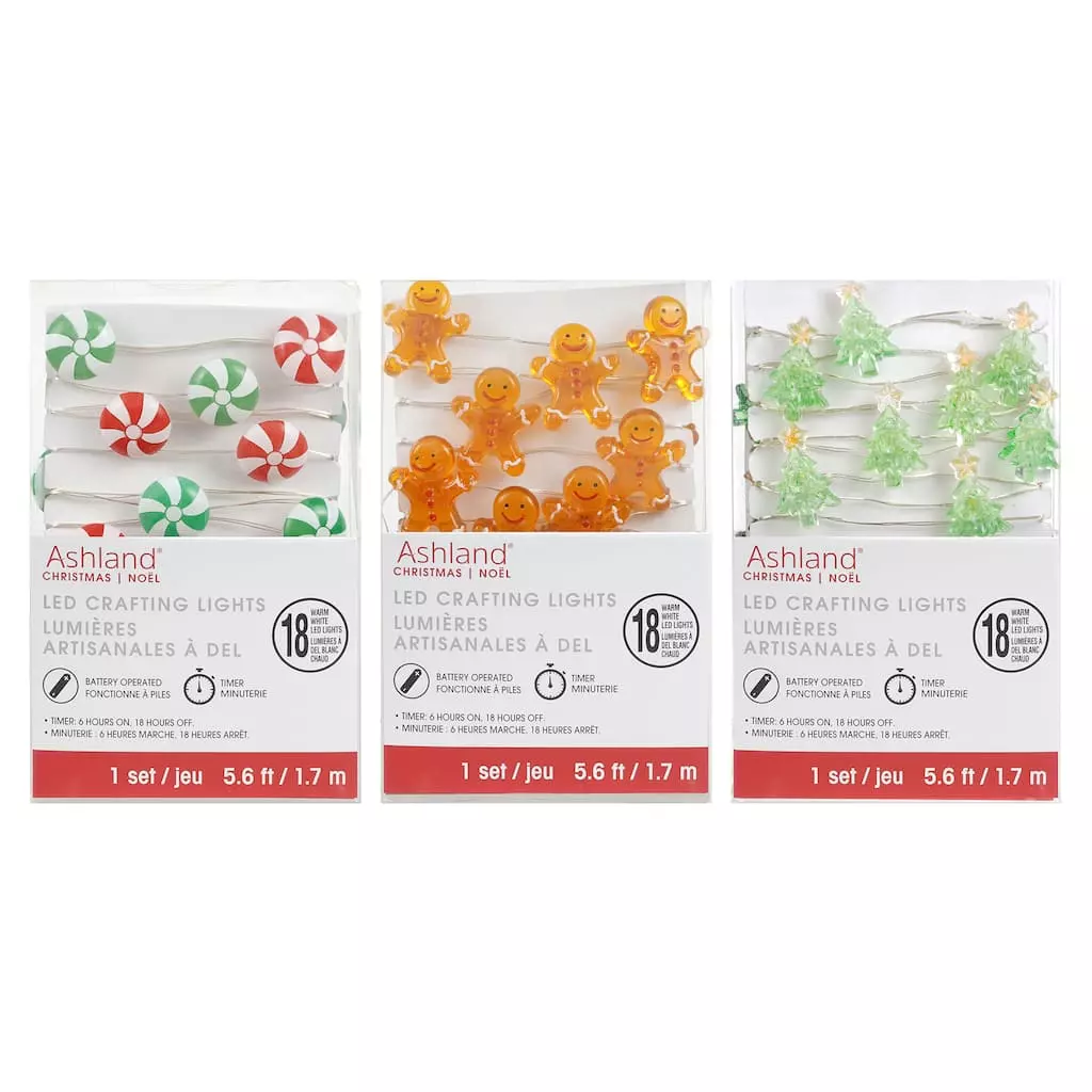 Discount ⭐ Assorted 18ct. Holiday Icon LED Crafting String Lights by Ashland® ✔️ 3 Discount ⭐ Assorted 18ct. Holiday Icon LED Crafting String Lights by Ashland® ✔️