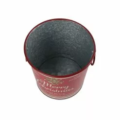 Cheapest 👏 6.6" Red Merry Christmas Metal Bucket with Handles by Ashland® ✨ -Michaels Store 10676690 5