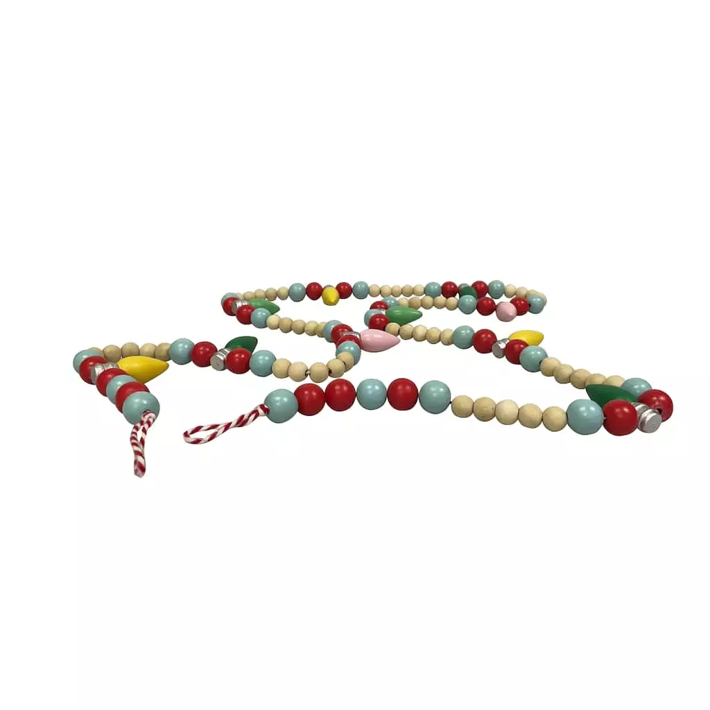 Outlet 𧨠6ft. Wood Light Bulb & Bead Garland by Ashland® π₯ 4 Outlet 𧨠6ft. Wood Light Bulb & Bead Garland by Ashland® π₯ - Image 2