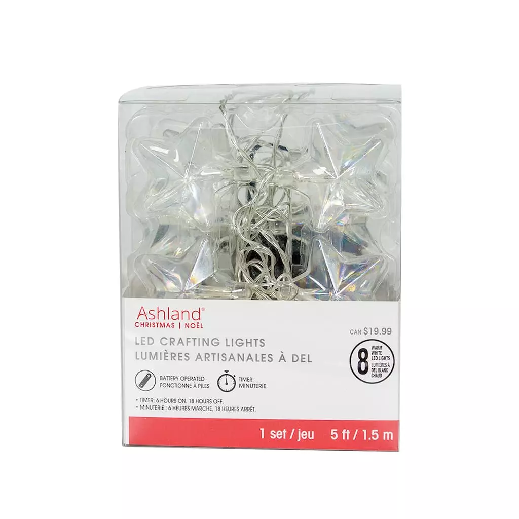 Deals ๐งจ 8ct. Warm White Iridescent Star LED Crafting Lights by Ashland® ๐ 3 Deals ๐งจ 8ct. Warm White Iridescent Star LED Crafting Lights by Ashland® ๐
