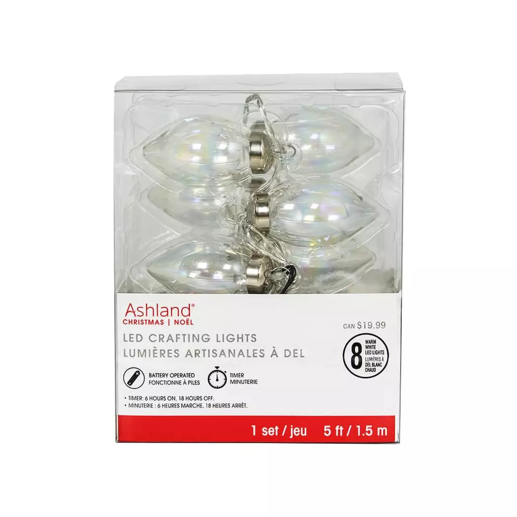 Hot Sale ❤️ 8ct. Warm White Iridescent LED Crafting Lights by Ashland® ⭐ 3 Hot Sale ❤️ 8ct. Warm White Iridescent LED Crafting Lights by Ashland® ⭐
