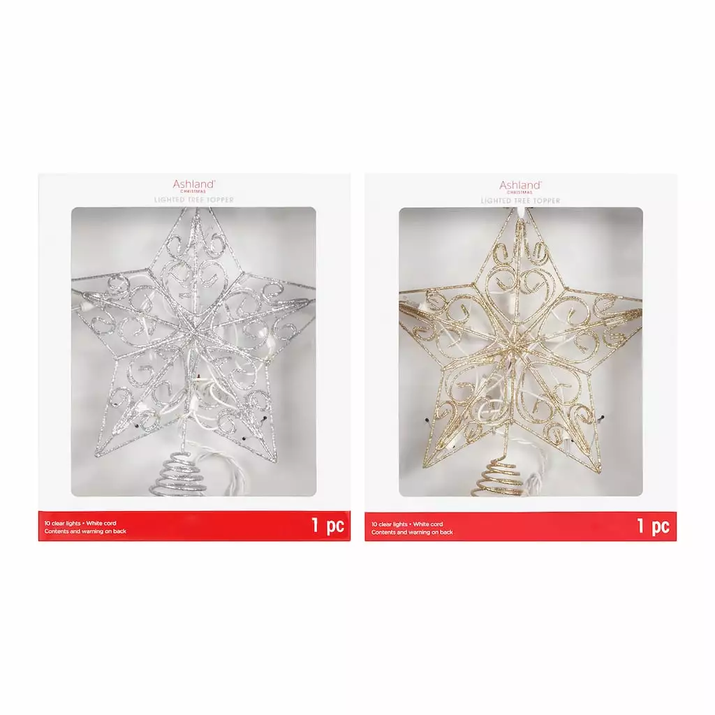 Cheap 🌟 Assorted 12" Lighted Glitter Star Tree Topper by Ashland® ✨ 3 Cheap 🌟 Assorted 12" Lighted Glitter Star Tree Topper by Ashland® ✨
