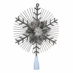 Discount 🧨 14.5" Silver Lighted Tinsel Starburst Tree Topper by Ashland® 😀