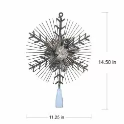 Discount 🧨 14.5" Silver Lighted Tinsel Starburst Tree Topper by Ashland® 😀 -Michaels Store 10677082 4