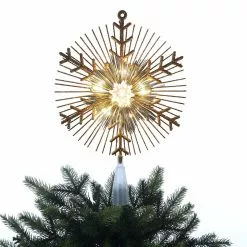 Cheapest ⭐ 14.5" Gold Lighted Tinsel Starburst Tree Topper by Ashland® 👏 -Michaels Store 10677090 3