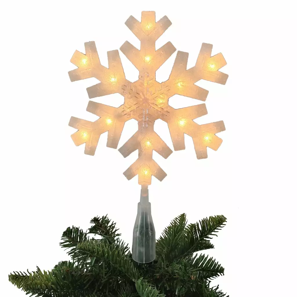 Outlet 🌟 12" White Lighted Snowflake Tree Topper by Ashland® 🎁 4 Outlet 🌟 12" White Lighted Snowflake Tree Topper by Ashland® 🎁 - Image 2