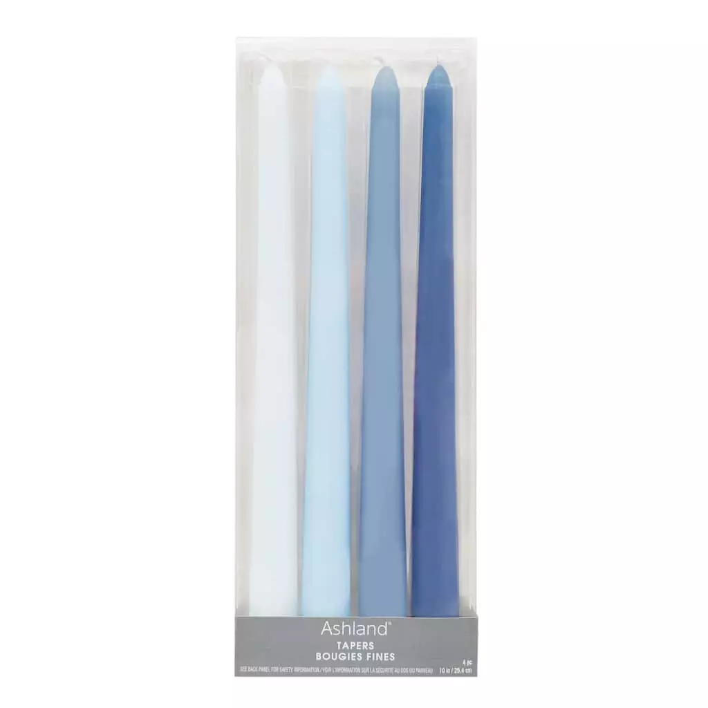 Promo 🥰 10" Mixed Blue Taper Candles by Ashland®, 4ct. 💯 3 Promo 🥰 10" Mixed Blue Taper Candles by Ashland®, 4ct. 💯