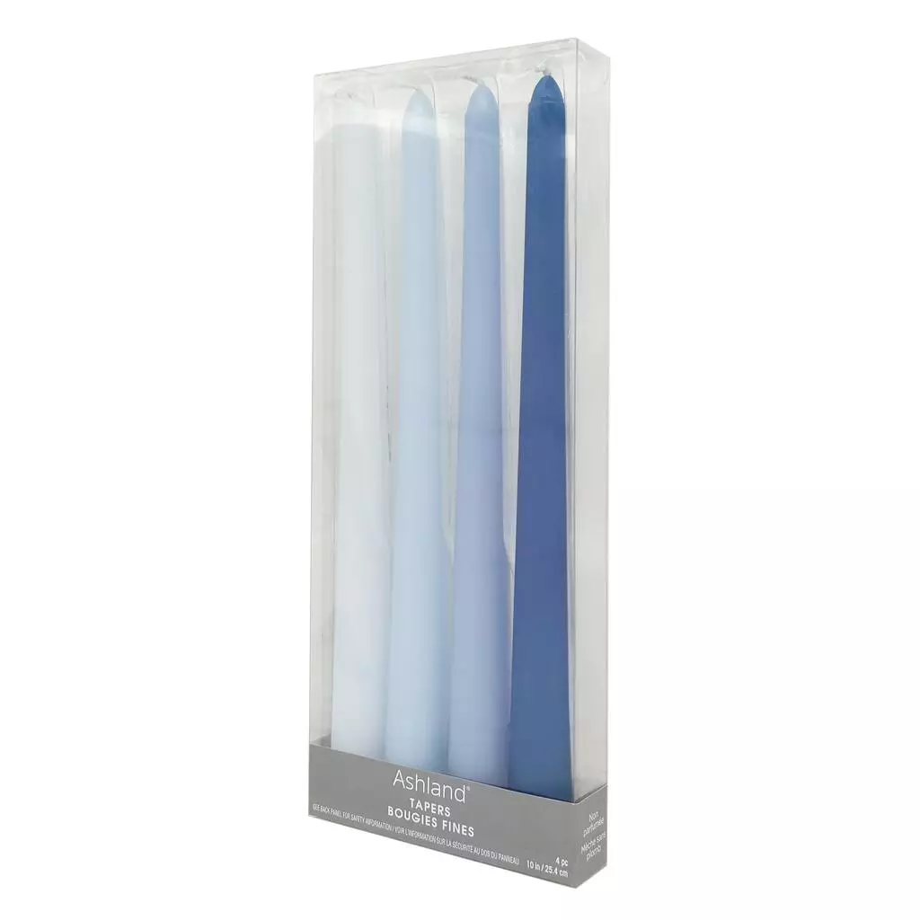 Promo 🥰 10" Mixed Blue Taper Candles by Ashland®, 4ct. 💯 7 Promo 🥰 10" Mixed Blue Taper Candles by Ashland®, 4ct. 💯 - Image 5