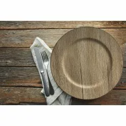 Brand new 😉 12 Pack: 13" Gray Woodgrain Charger by Ashland® 👍 -Michaels Store 10688160 3