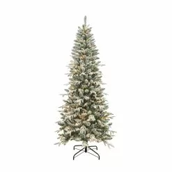 Cheapest 🥰 7ft. Pre-Lit Snowy Spruce Artifical Christmas Tree, Warm White Micro LED Lights by Ashland® 😀