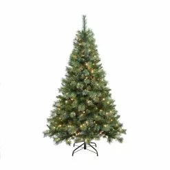 Best Sale ✨ 6ft. Pre-Lit Pioneer Pine Artificial ❄ Christmas Tree, Clear Micro LED Lights by Ashland® ❤️