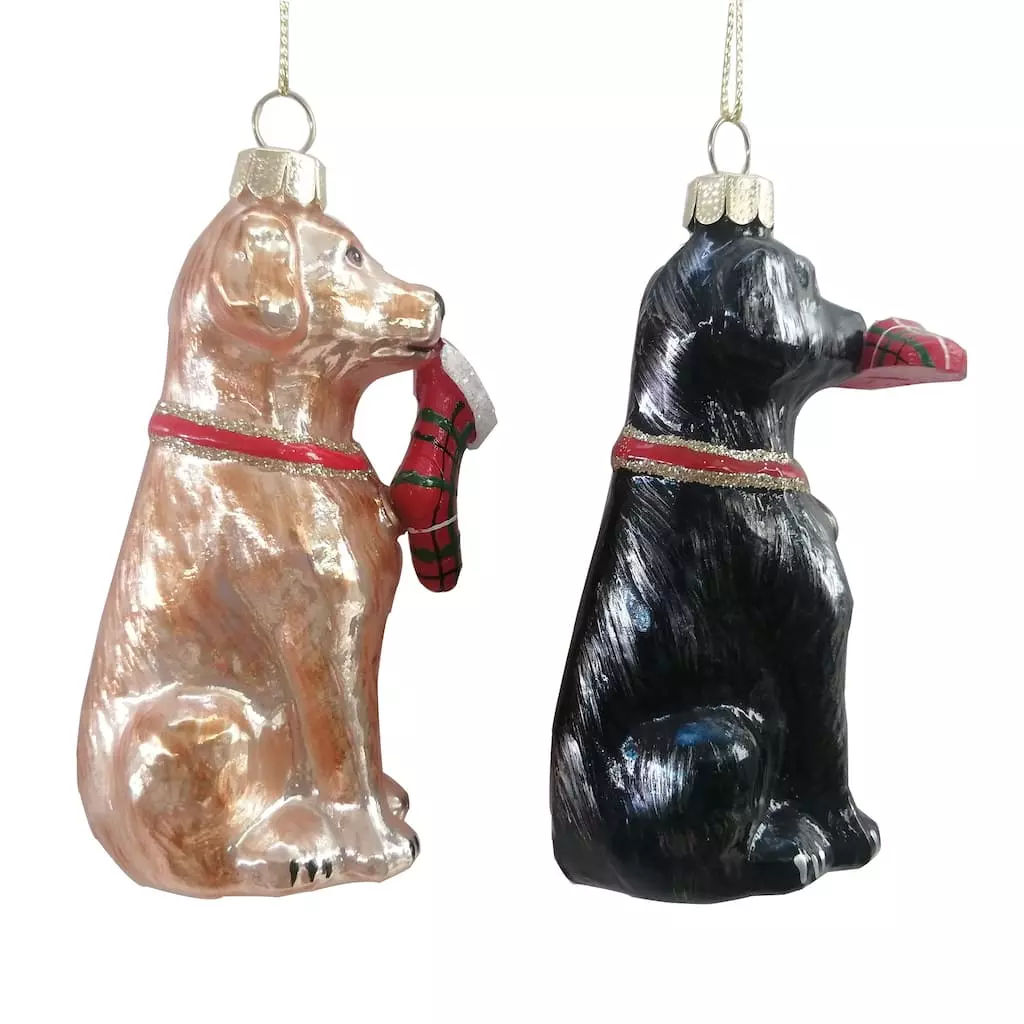 Discount 🔥 Assorted 4" Glass Lab ⭐ Dog Ornament by Ashland® ❄ Christmas ⭐ 4 Discount 🔥 Assorted 4" Glass Lab ⭐ Dog Ornament by Ashland® ❄ Christmas ⭐ - Image 2