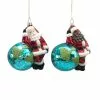Deals ⌛ Assorted 4" Glass Santa & World Ornament by Ashland® 😍 Christmas ✔️ -Michaels Store 10697664 1