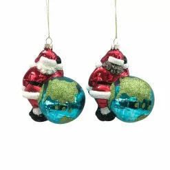 Deals ⌛ Assorted 4" Glass Santa & World Ornament by Ashland® 😍 Christmas ✔️ -Michaels Store 10697664 2