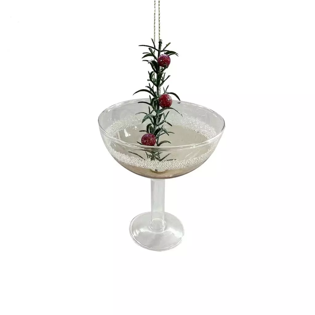 Brand new 🛒 Glass Fancy Cocktail Ornament by Ashland® 😉 4 Brand new 🛒 Glass Fancy Cocktail Ornament by Ashland® 😉 - Image 2