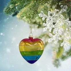 New ❤️ Rainbow Glass Heart Ornament by Ashland® 💯 6 New ❤️ Rainbow Glass Heart Ornament by Ashland® 💯 -Michaels Store 10697803 2