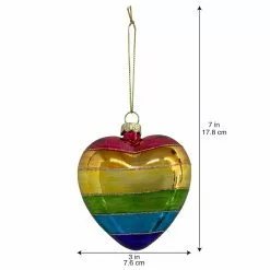 New ❤️ Rainbow Glass Heart Ornament by Ashland® 💯 7 New ❤️ Rainbow Glass Heart Ornament by Ashland® 💯 -Michaels Store 10697803 3