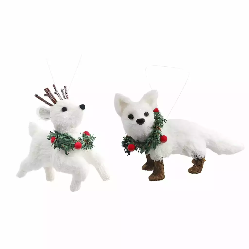 Flash Sale ✔️ Assorted White Winter Animal Ornament by Ashland® Christmas 👏 3 Flash Sale ✔️ Assorted White Winter Animal Ornament by Ashland® Christmas 👏