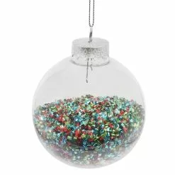Flash Sale 🎉 Clear Glitter Plastic Ball Ornament by Ashland® ❄ Christmas ⌛ -Michaels Store 10697996 2