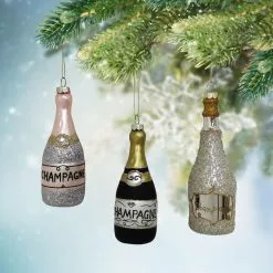 Flash Sale 👍 Assorted Glass Champagne Ornament by Ashland® ✔️ -Michaels Store 10698041 2
