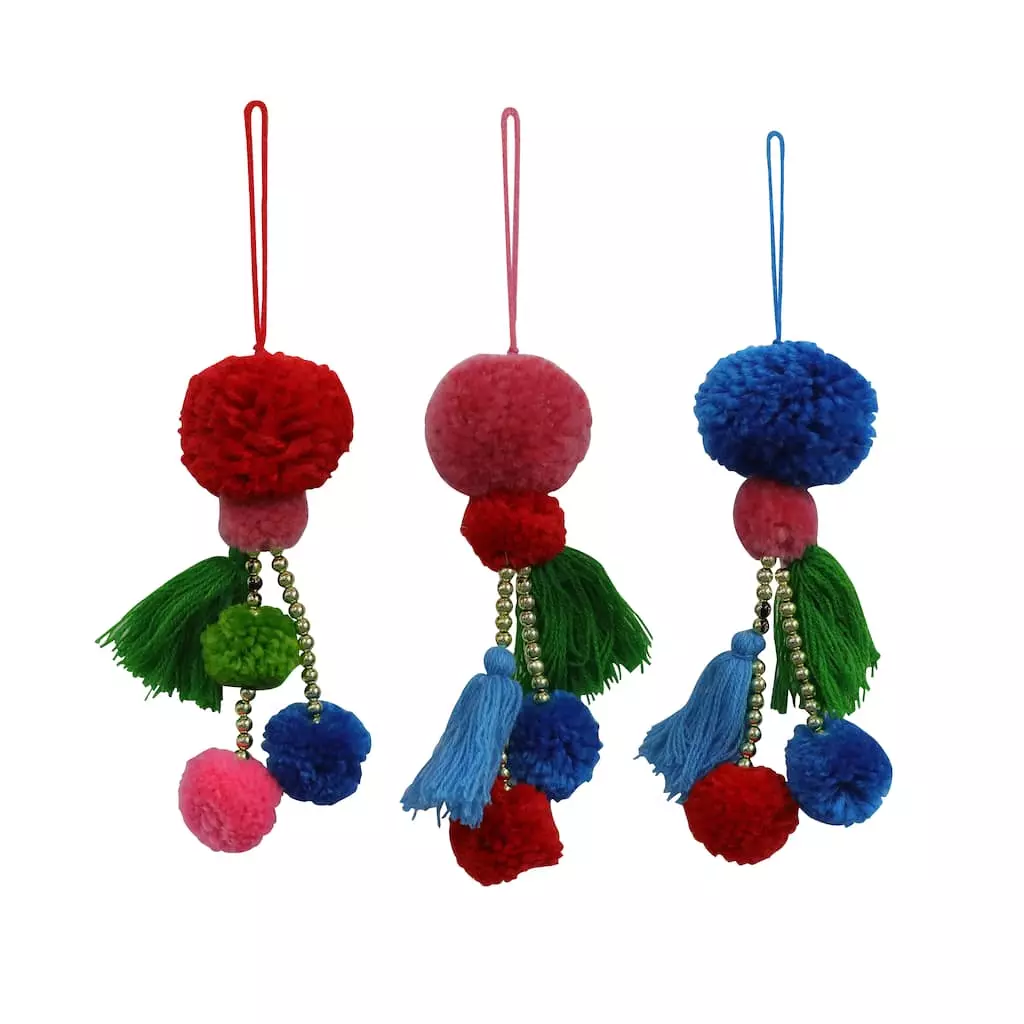 Outlet ๐งจ Assorted Fabric Pom-Pom Ornament by Ashland® ๐ 3 Outlet ๐งจ Assorted Fabric Pom-Pom Ornament by Ashland® ๐