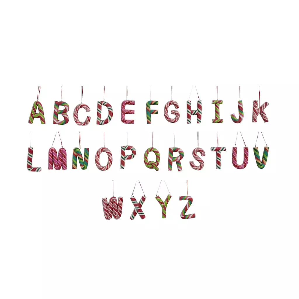 Cheapest 👍 Assorted Monogram Candy Cane Ornament by Ashland® 💯 3 Cheapest 👍 Assorted Monogram Candy Cane Ornament by Ashland® 💯