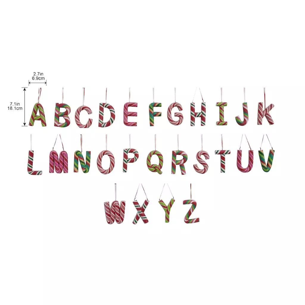 Cheapest 👍 Assorted Monogram Candy Cane Ornament by Ashland® 💯 6 Cheapest 👍 Assorted Monogram Candy Cane Ornament by Ashland® 💯 - Image 4