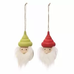 Wholesale ๐ Assorted 4.25'' Fluffy Gnome Wood Christmas Ornament by Ashland® ๐