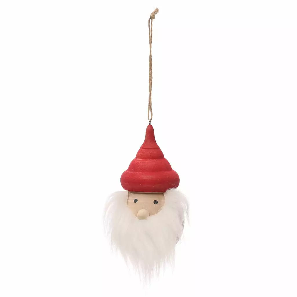 Wholesale 🎉 Assorted 4.25'' Fluffy Gnome Wood Christmas Ornament by Ashland® 🔔 6 Wholesale 🎉 Assorted 4.25'' Fluffy Gnome Wood Christmas Ornament by Ashland® 🔔 - Image 4