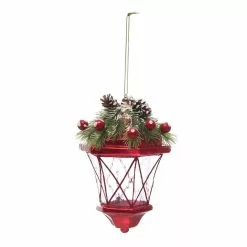 Outlet ✔️ 5.5'' Red Lantern Glass ❄ Christmas Ornament by Ashland® ✔️