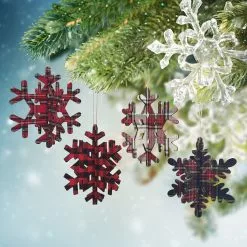 Buy 👏 Assorted Plaid Snowflake Ornament by Ashland® 🥰 -Michaels Store 10698406 2