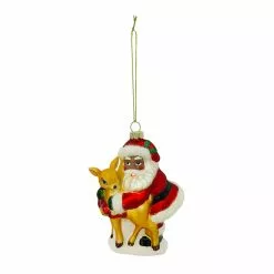Wholesale ⭐ Santa with Deer Ornament by Ashland® 🧨