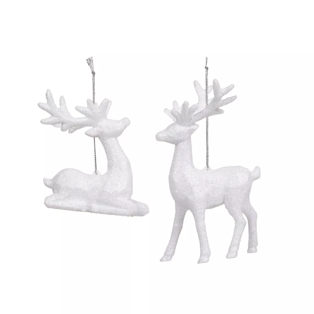 Cheapest ❤️ Assorted Glittery White Deer Ornament by Ashland® ⭐ 3 Cheapest ❤️ Assorted Glittery White Deer Ornament by Ashland® ⭐