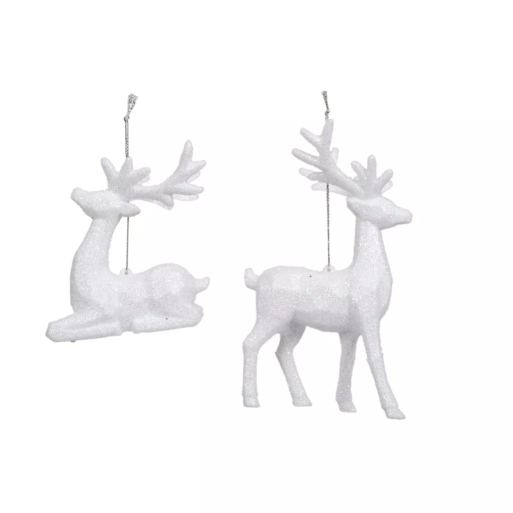 Cheapest ❤️ Assorted Glittery White Deer Ornament by Ashland® ⭐ 4 Cheapest ❤️ Assorted Glittery White Deer Ornament by Ashland® ⭐ - Image 2