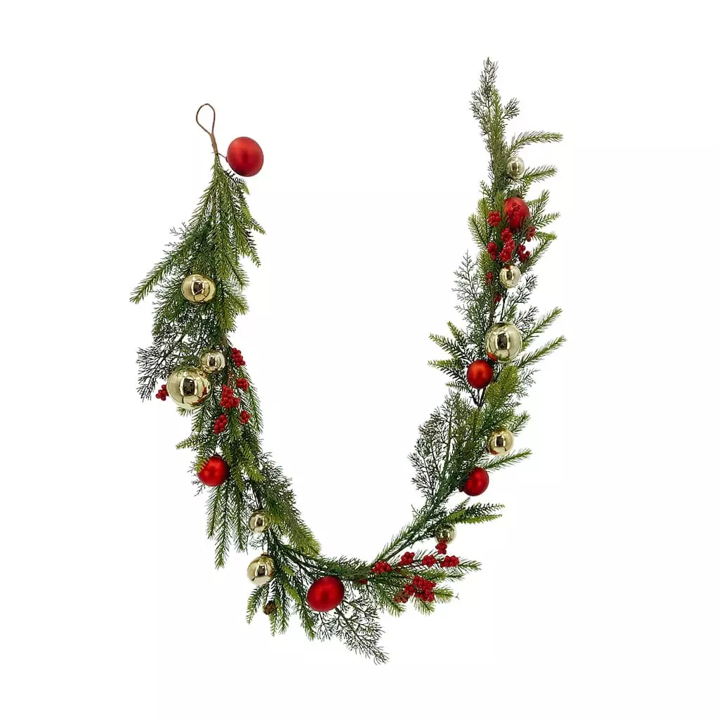 Best Pirce ⌛ 6ft. Ornaments & Berries Outdoor Garland by Ashland® 🎁 4 Best Pirce ⌛ 6ft. Ornaments & Berries Outdoor Garland by Ashland® 🎁 - Image 2
