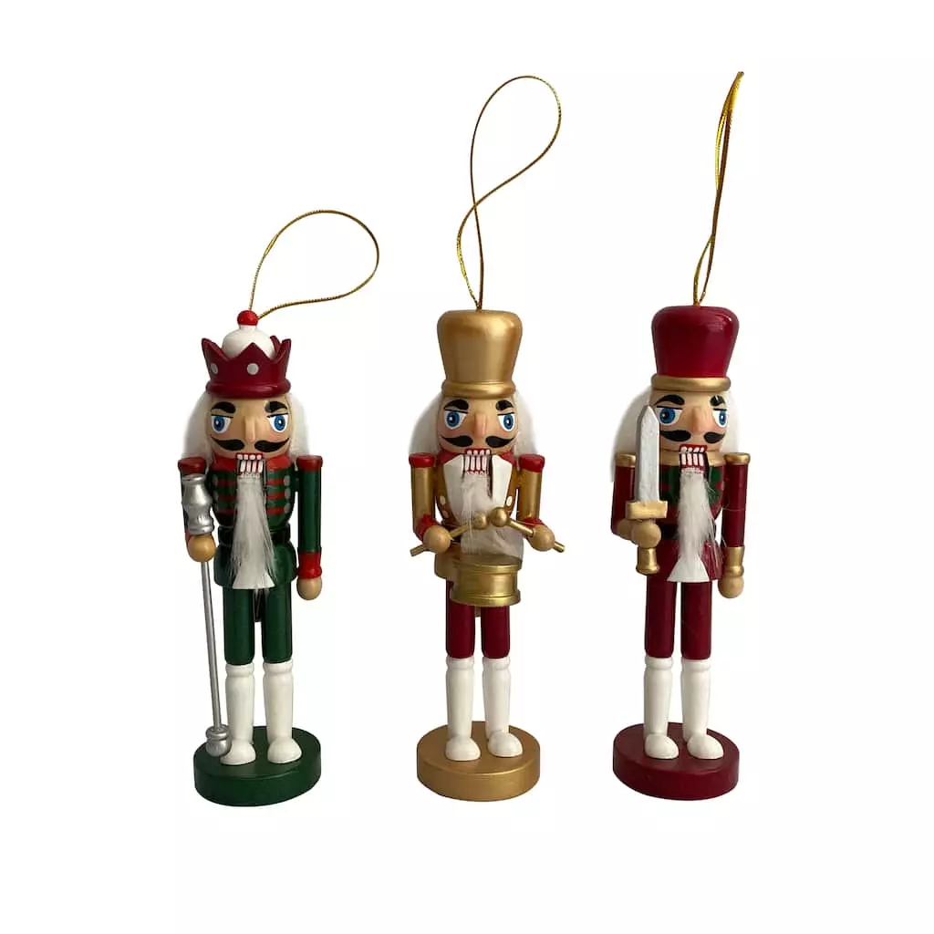 Budget 💯 Assorted 5.6'' Nutcracker Collectible Ornament by Ashland® ✨ 3 Budget 💯 Assorted 5.6'' Nutcracker Collectible Ornament by Ashland® ✨