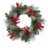 Buy 🛒 24" Flocked Pinecone & Berry Wreath by Ashland® 🧨 -Michaels Store 10698902 1