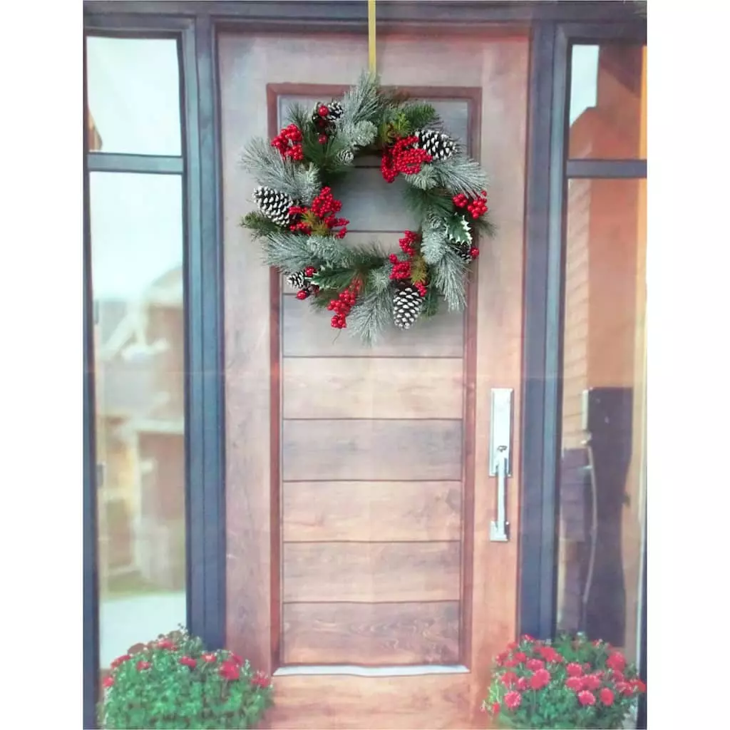 Buy 🛒 24" Flocked Pinecone & Berry Wreath by Ashland® 🧨 5 Buy 🛒 24" Flocked Pinecone & Berry Wreath by Ashland® 🧨 - Image 3