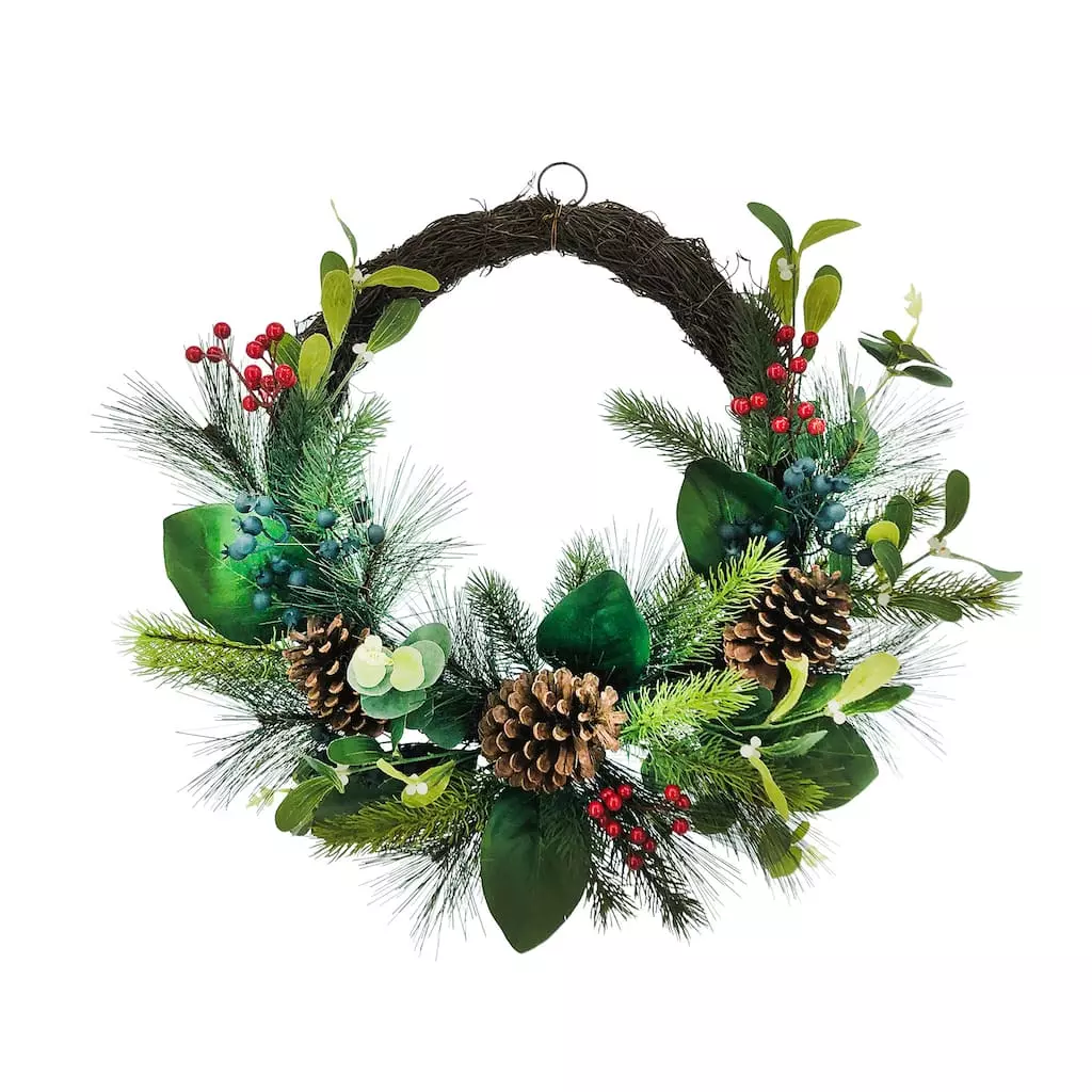 Buy 🥰 24" Eucalyptus & Blueberry Half Wreath by Ashland® ✨ 3 Buy 🥰 24" Eucalyptus & Blueberry Half Wreath by Ashland® ✨