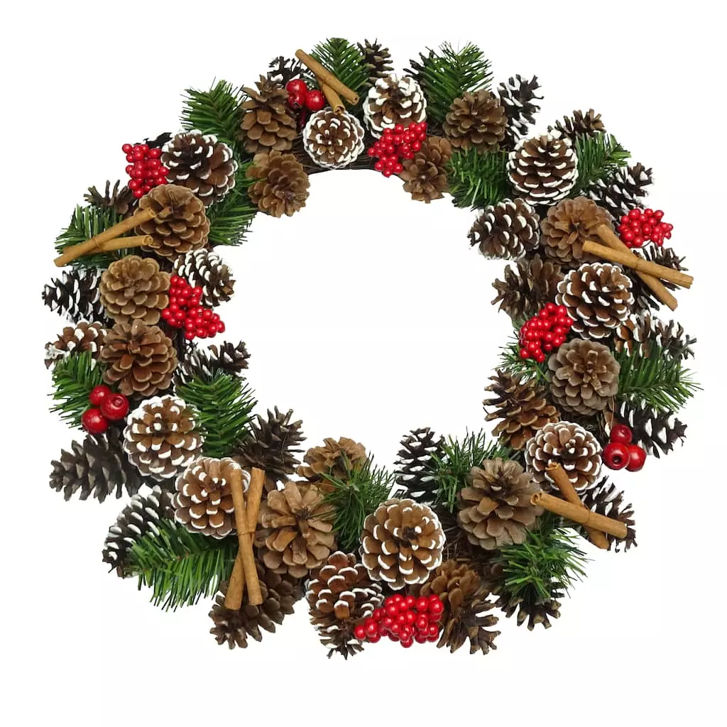Cheap ✨ 22" Red Berry, Pinecone & Cinnamon Stick Wreath by Ashland® 🔔 3 Cheap ✨ 22" Red Berry, Pinecone & Cinnamon Stick Wreath by Ashland® 🔔