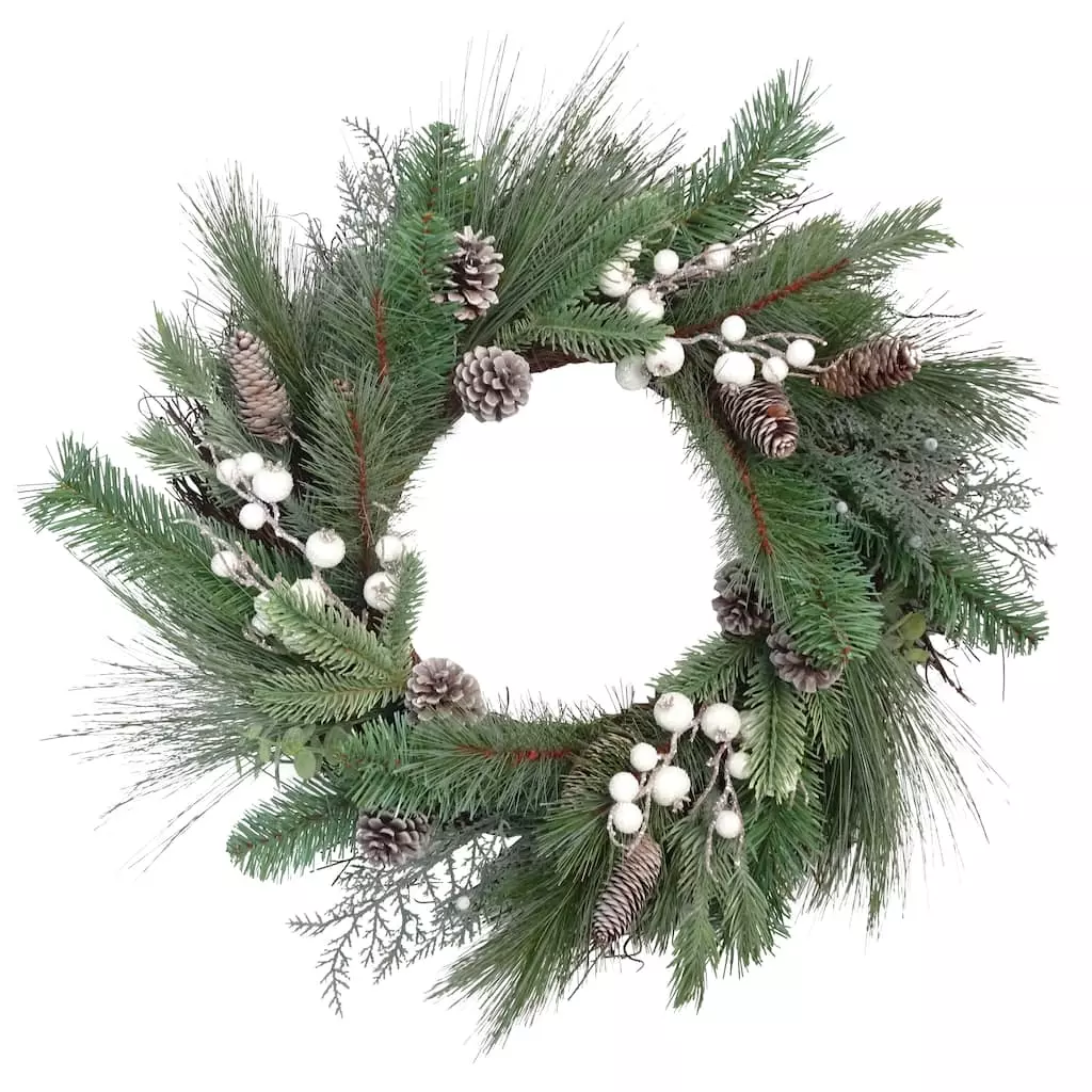 Best Sale ⭐ 24" Glittery Berry, Pine & Pinecone Wreath by Ashland® ⭐ 3 Best Sale ⭐ 24" Glittery Berry, Pine & Pinecone Wreath by Ashland® ⭐