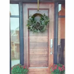 Outlet ⭐ 22" Icy Mixed Pine & Silver Berry Half Wreath by Ashland® 👍 -Michaels Store 10698929 3