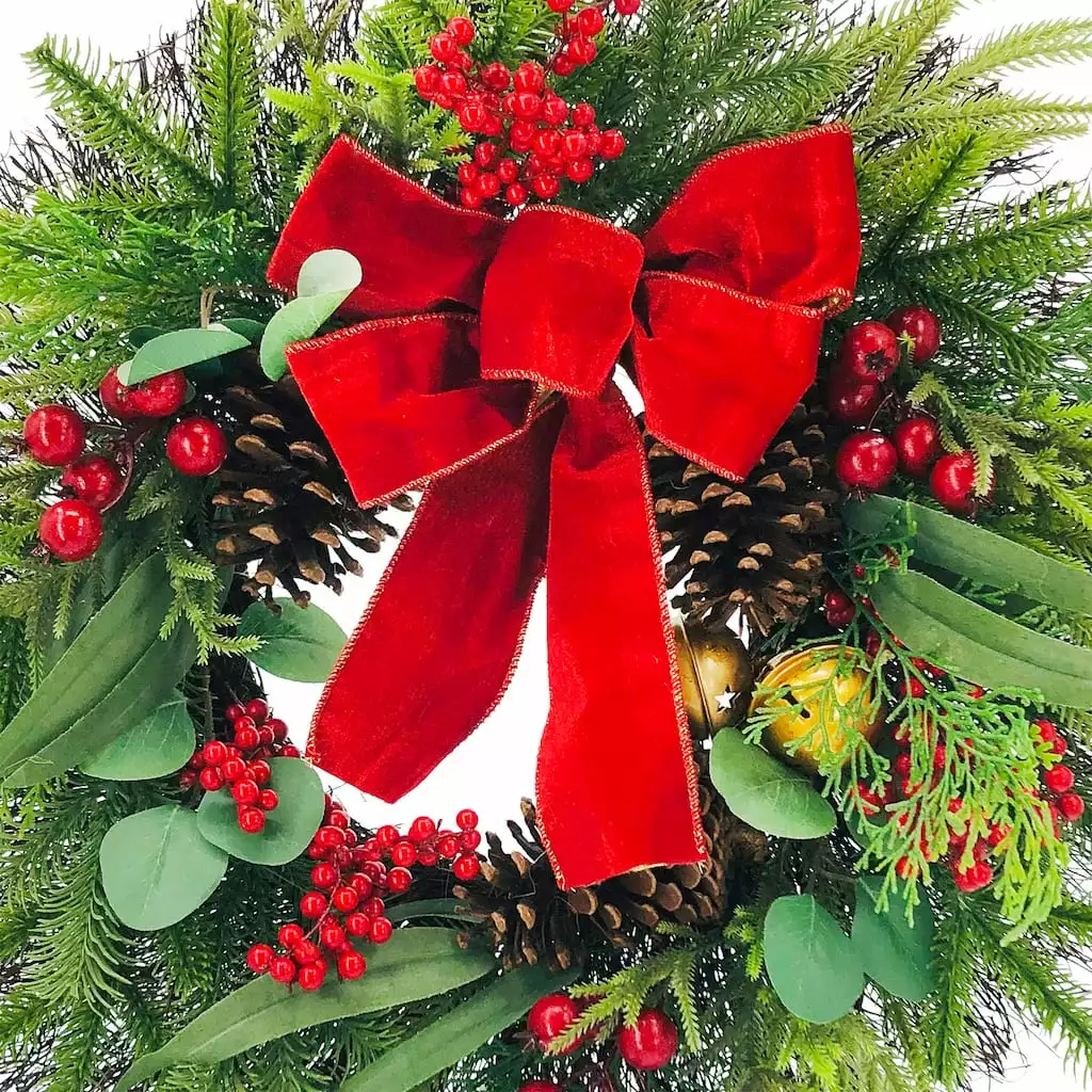 Promo 🎁 24'' Berry Pine Bell Wreath Wall Décor by Ashland® ⭐ 4 Promo 🎁 24'' Berry Pine Bell Wreath Wall Décor by Ashland® ⭐ - Image 2